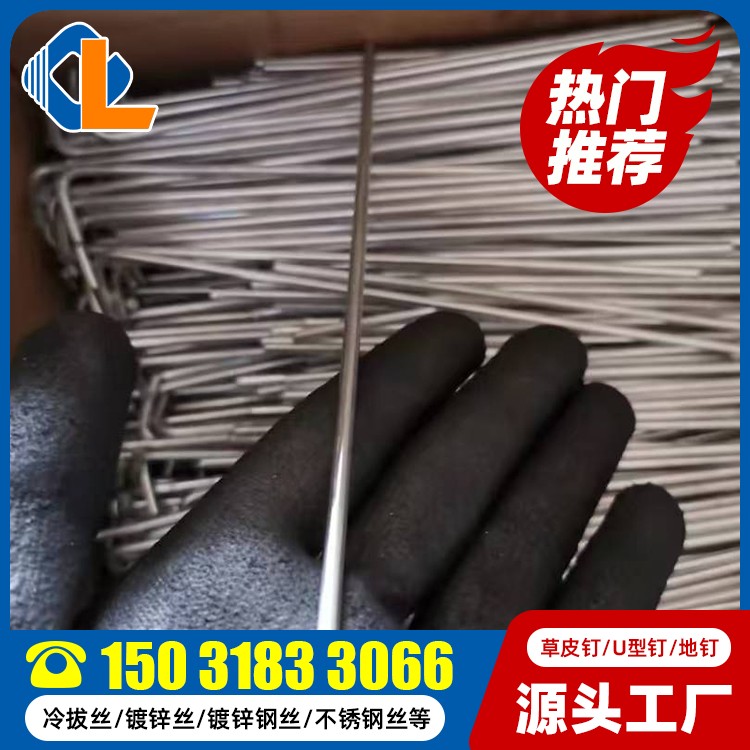 草皮釘規格型號 草坪固定釘 地釘型號 U型釘定制